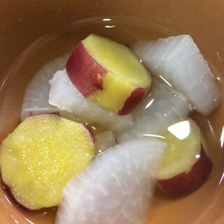 サツマイモとダイコンのエスニック風スープ☆